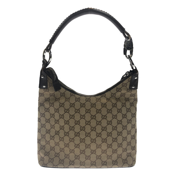 Gucci Handbags - GUCCI GG Canvas Hobo Shoulder Bag Semi Shoulder Brown